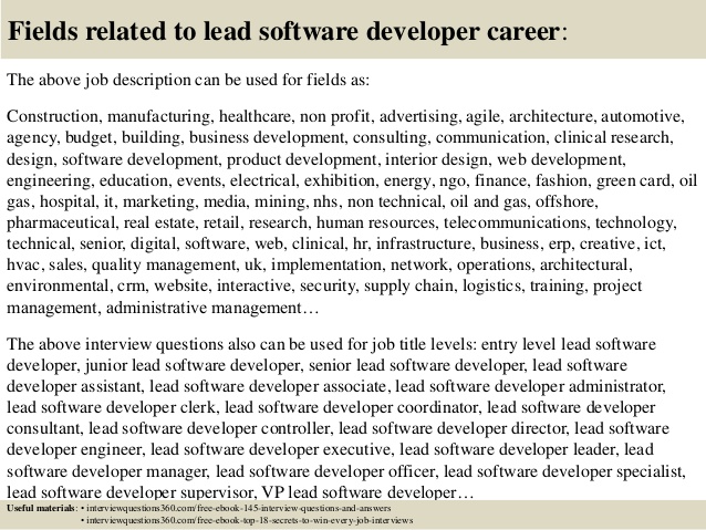 Interview Questions For Software Developer